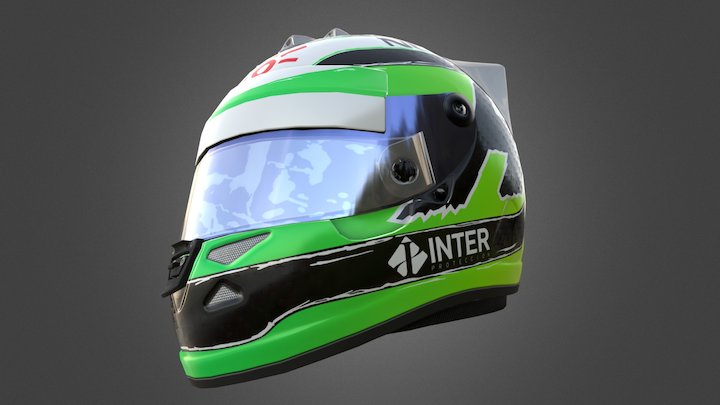 Nico Hulkenburg F1 Helmet 3D Model