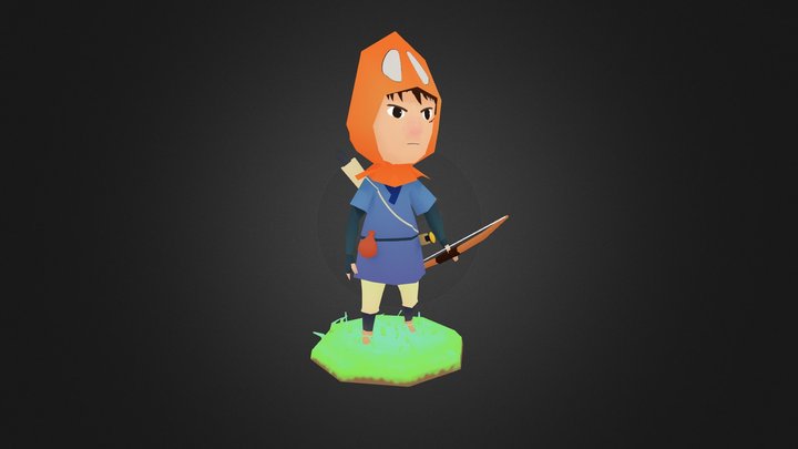 Ashitaka Low Poly 3D Model
