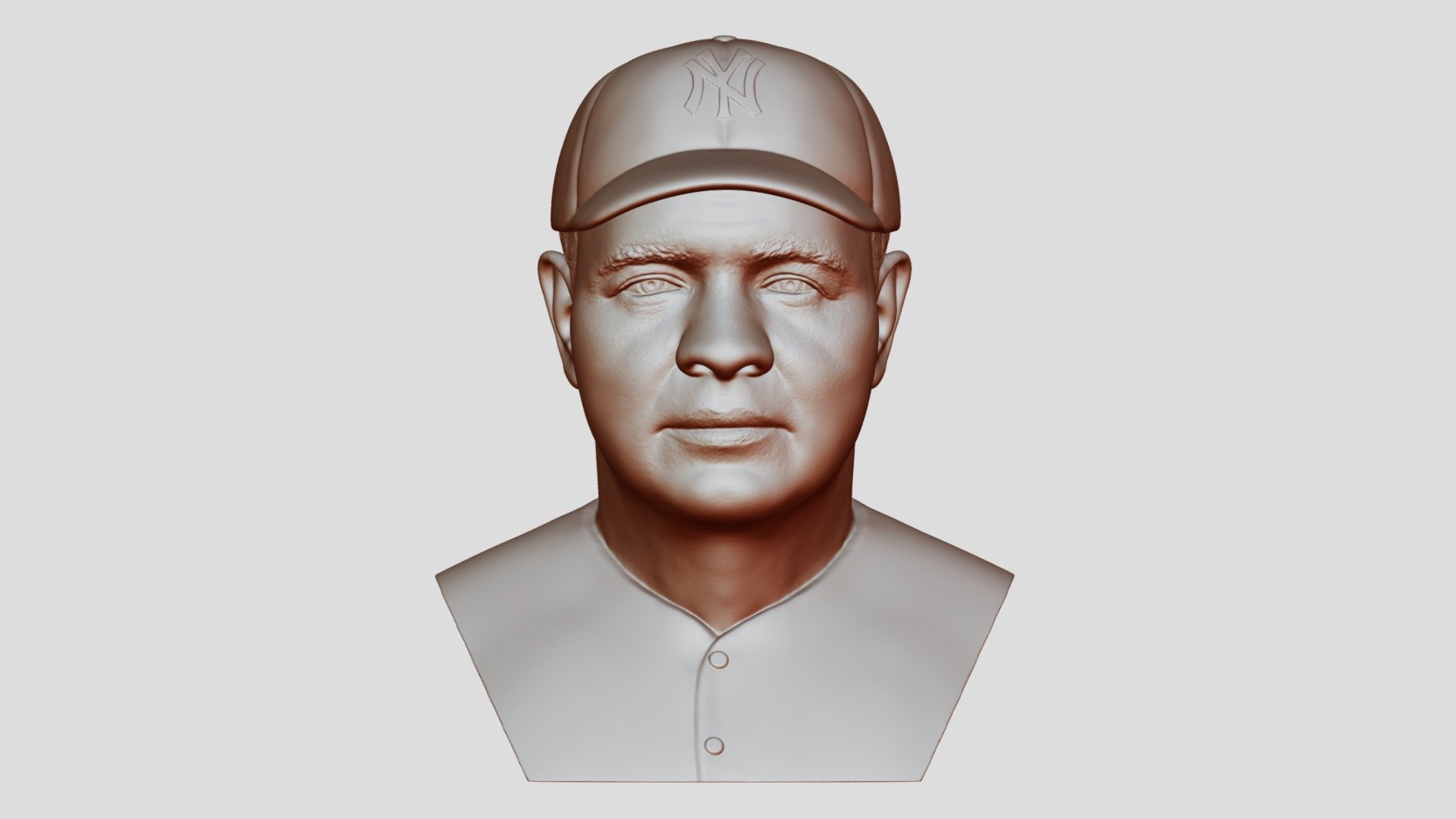 Babe Ruth bust for 3D printing