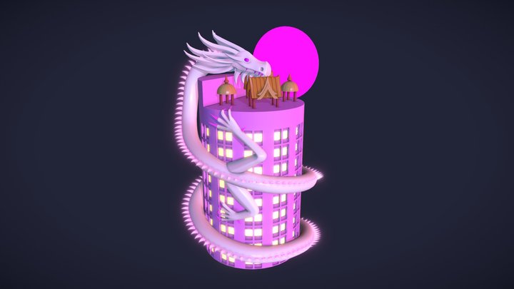 Dragon Tower 3D Model