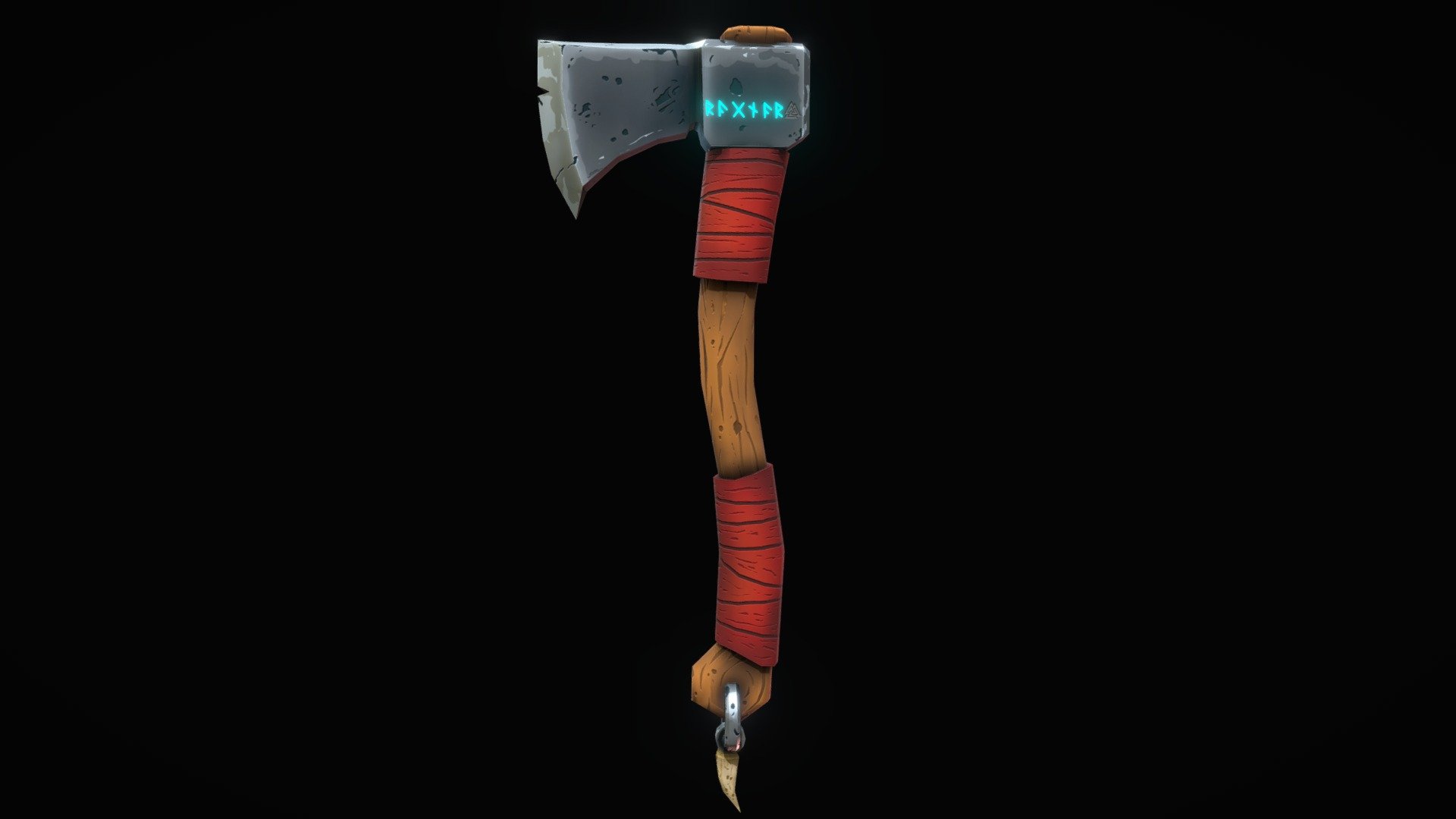 Stylized Axe - Runes of Ragnar Lothbrok - 3D model by Rodrigo Silva ...