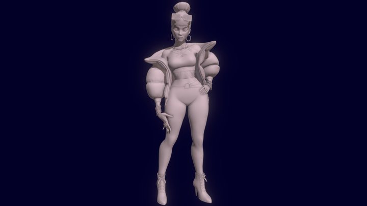 Qiyana 3d sculpt 3D Model