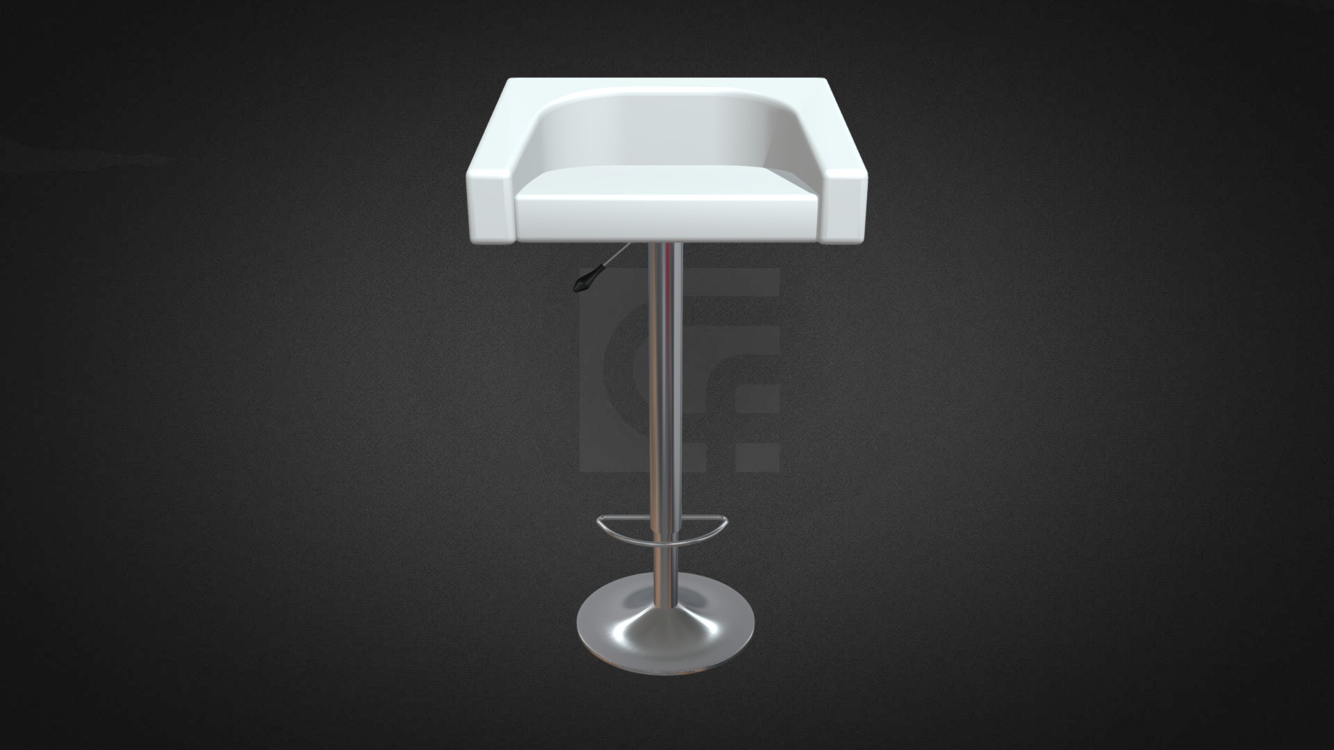 3D model Penta Stool Hire - This is a 3D model of the Penta Stool Hire. The 3D model is about a lamp on a table.
