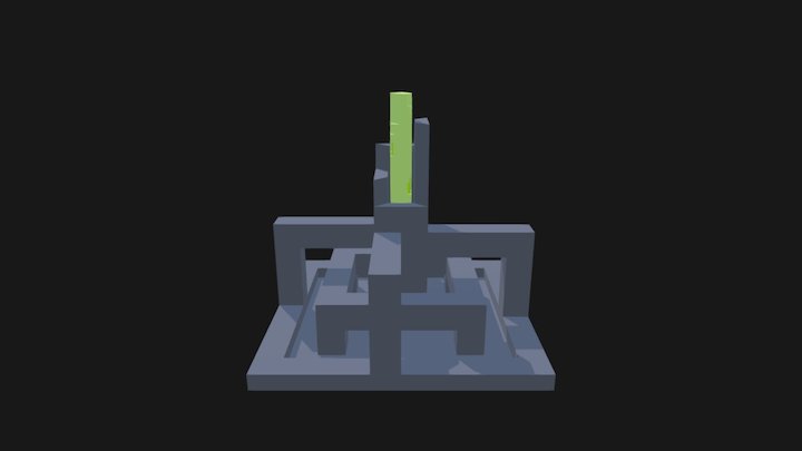 Low Poly Energy Module 3D Model