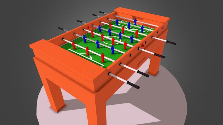 Mesa de Pimbolim (Foosball table) 3D Model