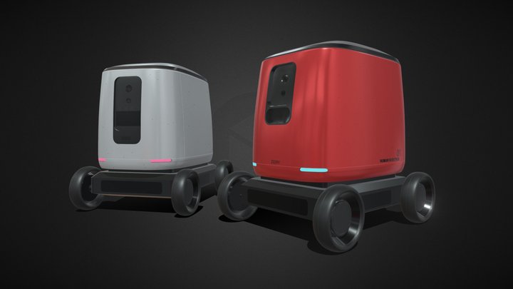 ZEERY Autonomous Delivery Robot 3D Model
