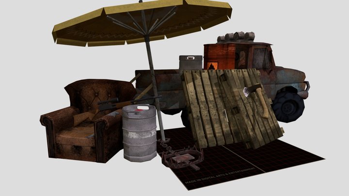 DAE 5 Finished props - Forest Loner 3D Model