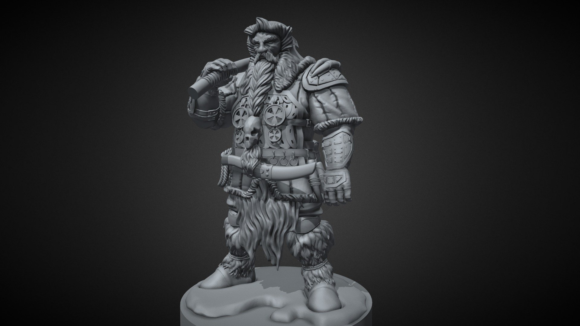Dwarf hunter 3D print model