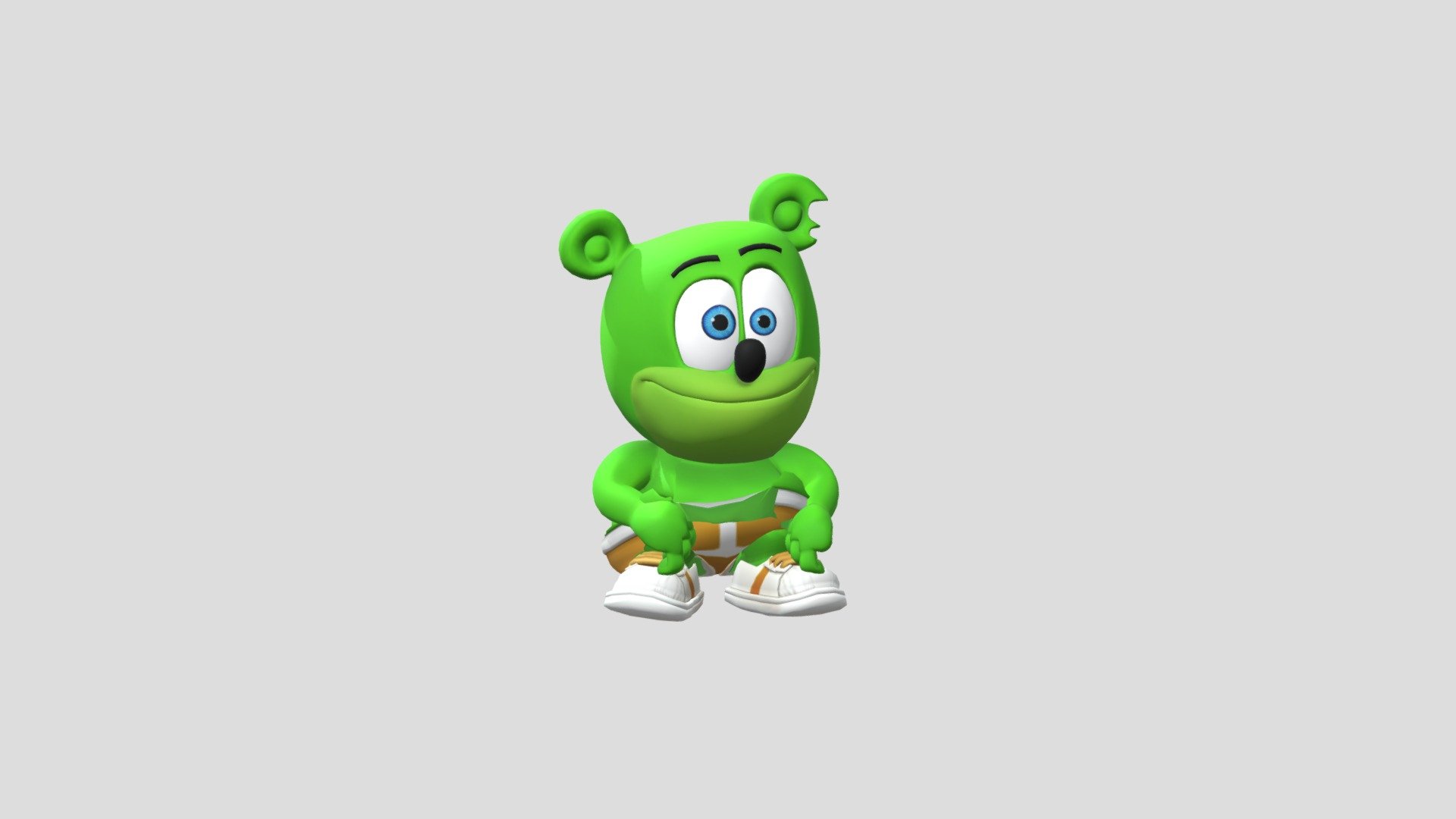 Gummy Bebendo Agua Sentado - Download Free 3d Model By Contado.petrukio 