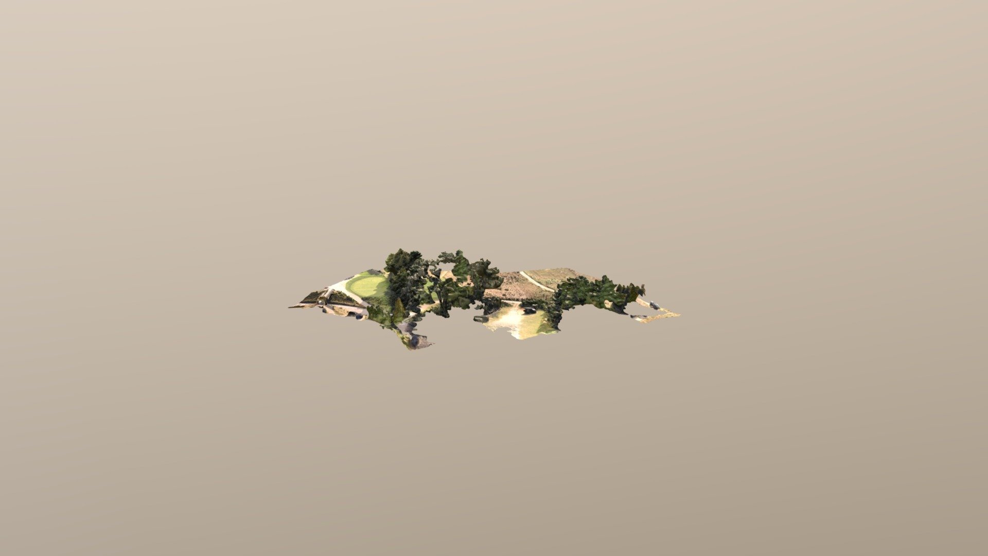 Crystal Down - Cart Path Simplified 3d Mesh