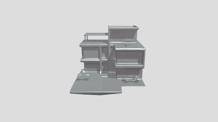 Modern luxury house with pool 3D Model