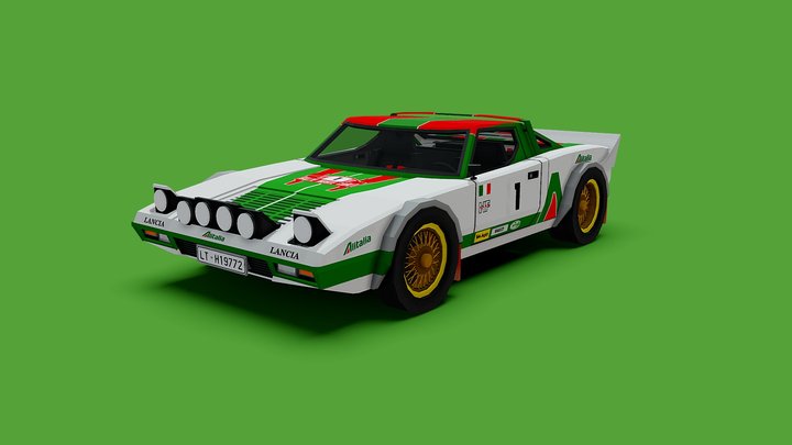 Lancia Stratos HF '77 Rallye [Minecraft] 3D Model