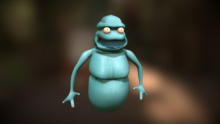 Ghost Character Idle Animation 3D Model