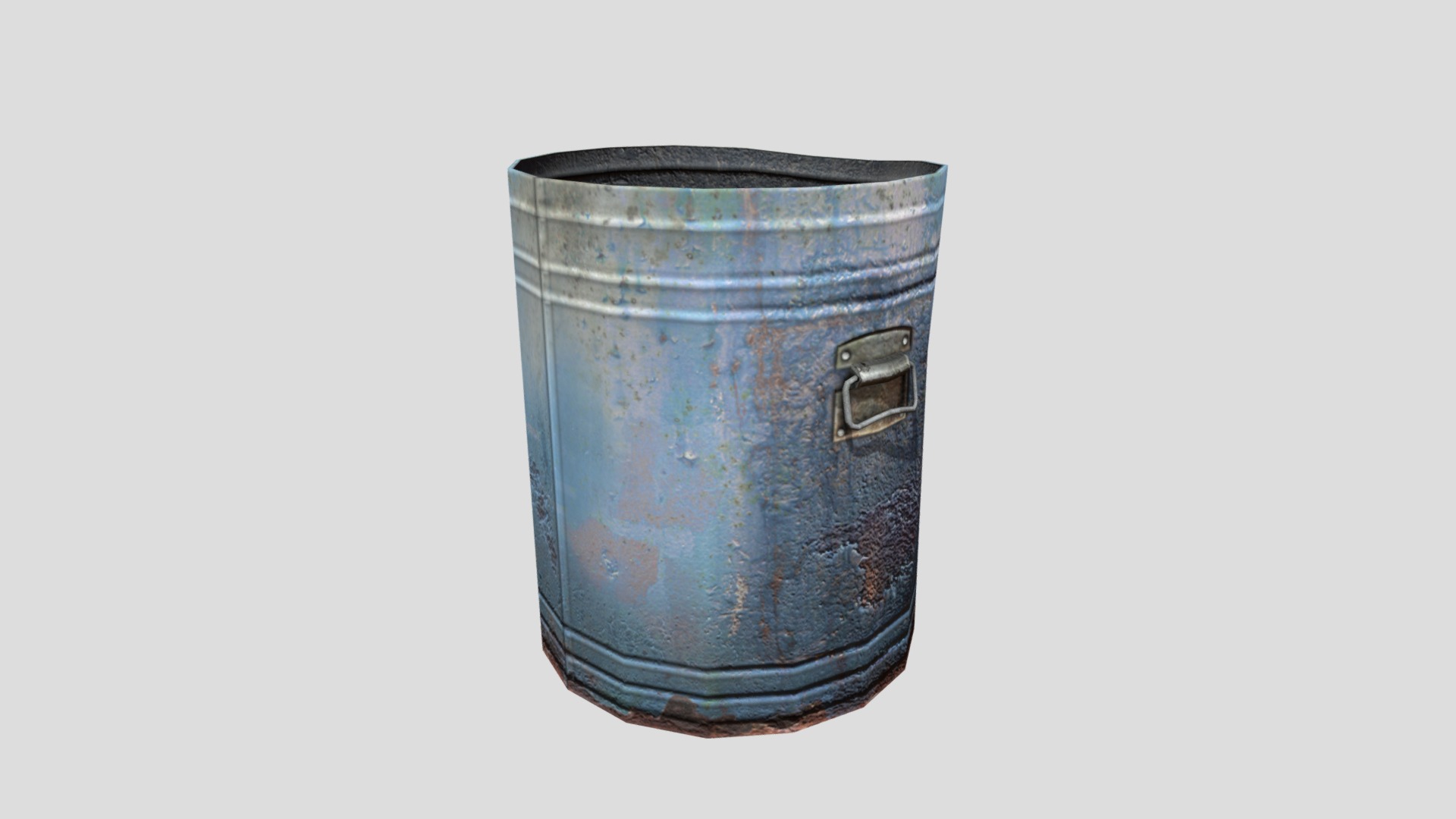 3D model Trashcan_07 - This is a 3D model of the Trashcan_07. The 3D model is about a blue glass jar.
