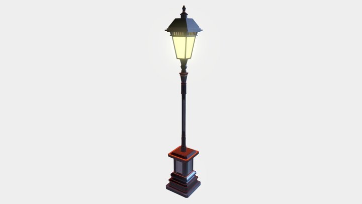 Old fashion street lamp 3D Model