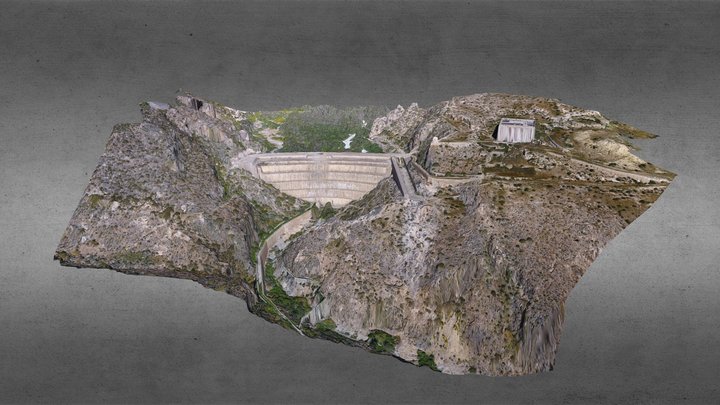 Isabel II dam in Níjar (Almería, Spain) 3D Model