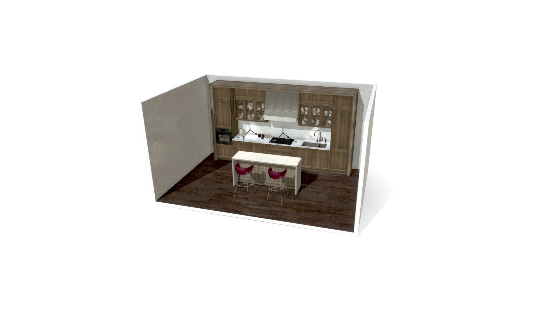Kitchen Showroom Demo - Afyon White Marble