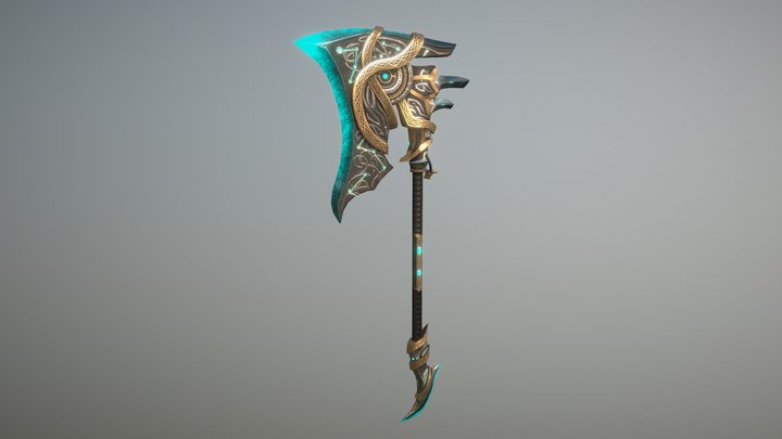 Axartis - Heavy Blade/Axe Skin for Warframe 3D Model