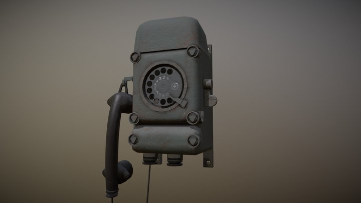 Antique phone 3D Model