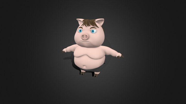 Pig anthropomorphic (WIP) 3D Model