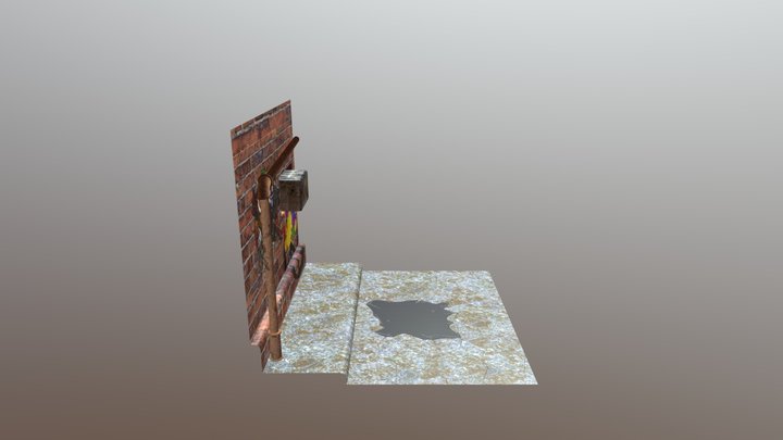 old rundown alley 3D Model