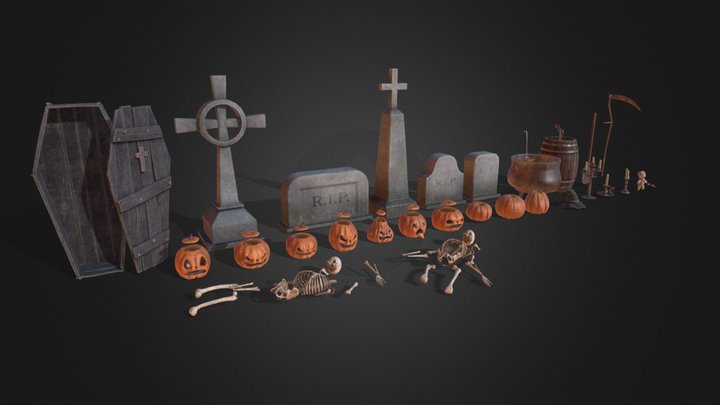 Halloween pack 3D Model