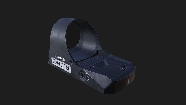 (PBR) Mini Red Dot 3D Model