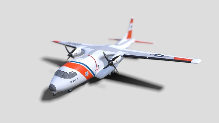 HC-144 Ocean Sentry US Coast Guard Marine Patrol 3D Model