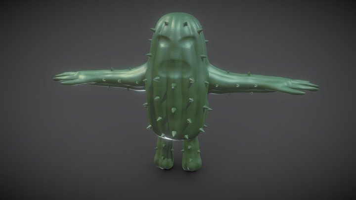 Evil Cactus 3D Model