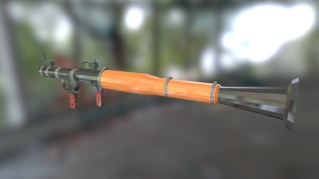 RPG-7 Low Poly Game Model. 3D Model