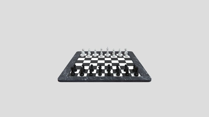 Realistic High Poly Chess Set – Modello 3D gratuito STL