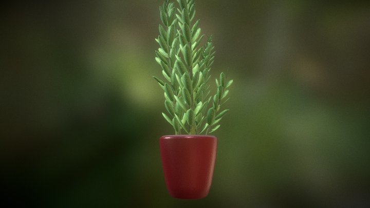 Rigged Indoor-Plant Animation Test – Kostenloses 3D-Modell STL