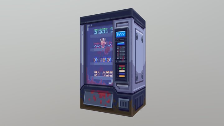 Vending Machine with Decapitated Hand 3D Model