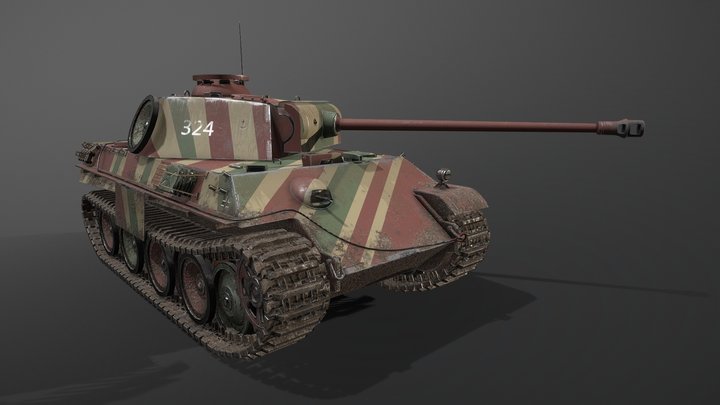 Panther Ausführung G (Late War) - March 1945 3D Model