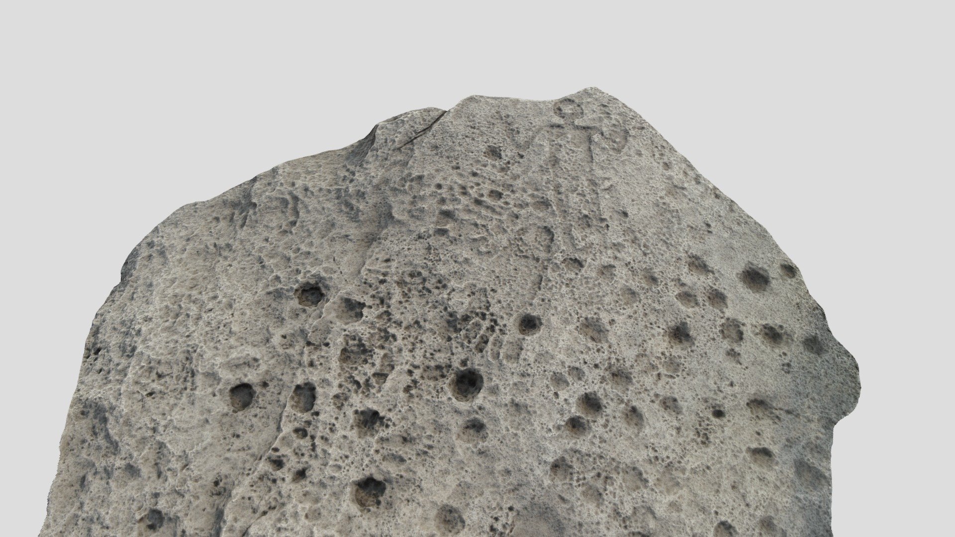 Alibates Petroglyph - Anthropomorph Enhanced