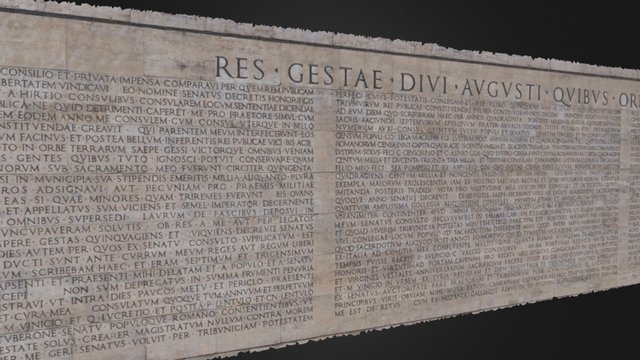 Res Gestae Divi Augusti, Ara Pacis, Rome, Italy 3D Model