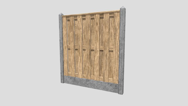 Fence Garden Borders 3D Model