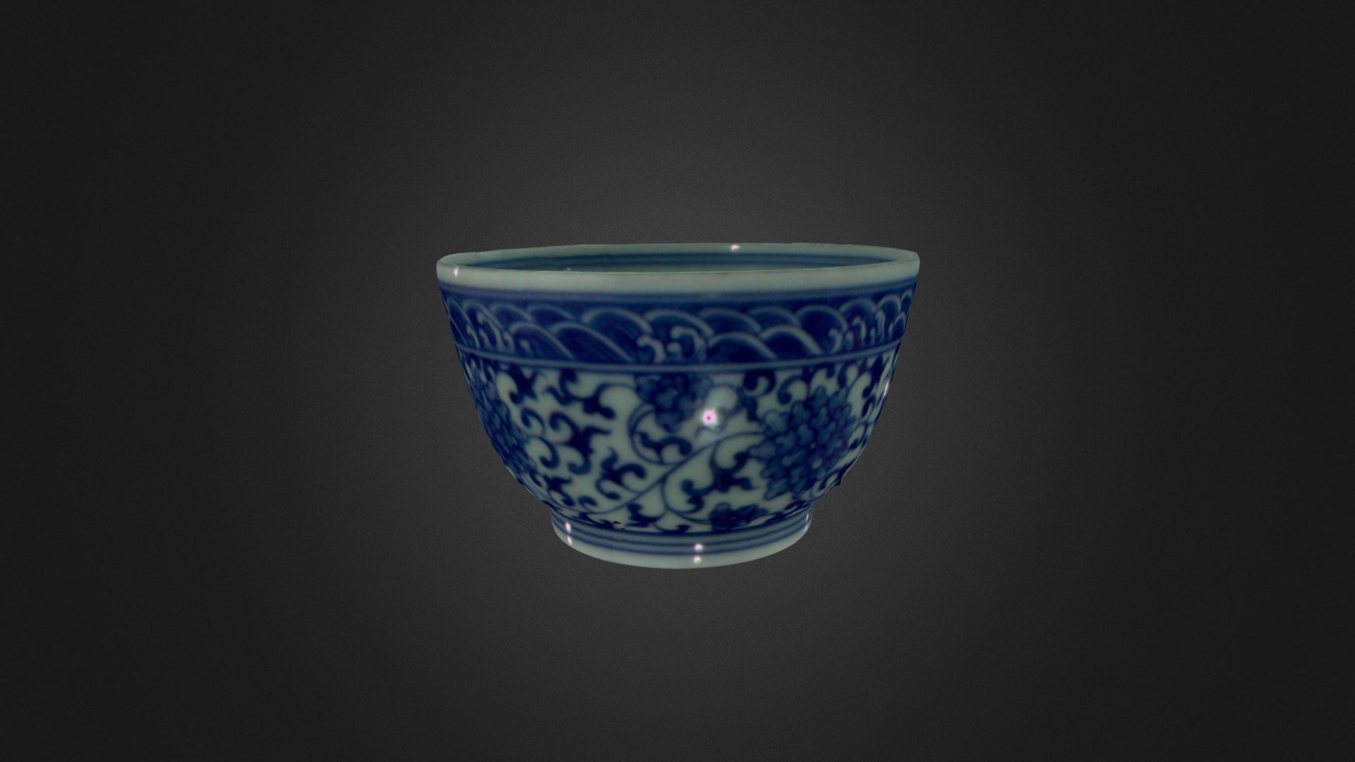 Chinese Blue Ceramic Teacup