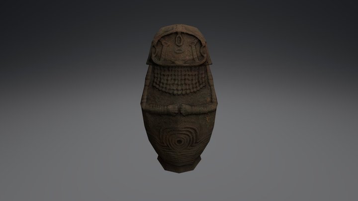 Volumetric Stone Urn 3D Model