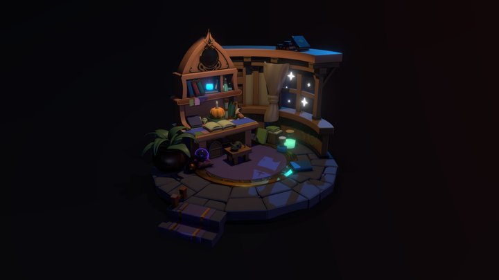 Diorama Magic Room 3D Model