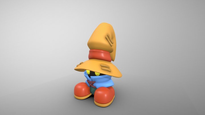 Squished Mage 3D Model