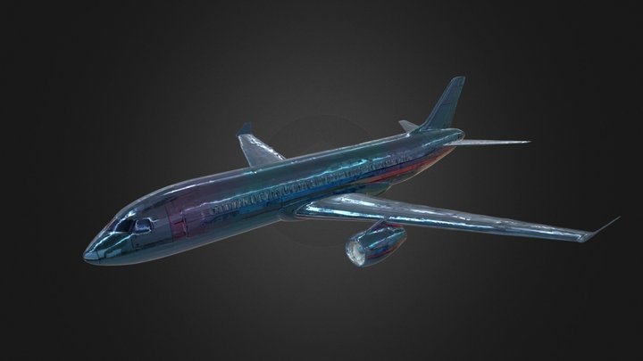 Chrome Airplane Model