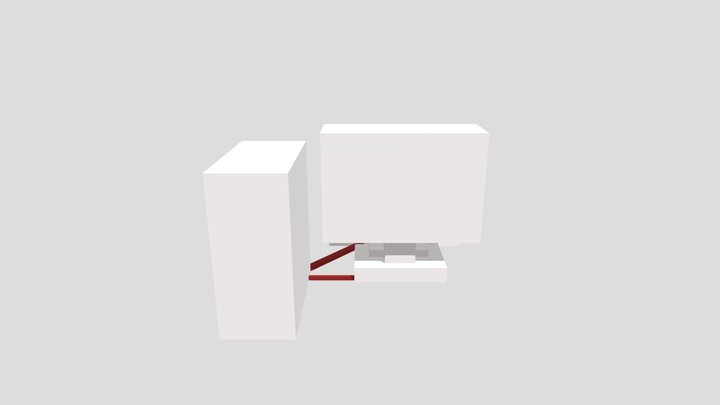 Low poly old computer 3D Model