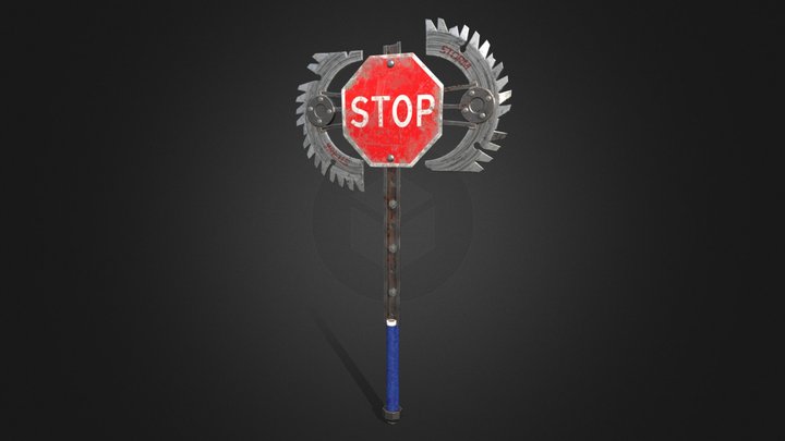 Double-sided axe 3D Model