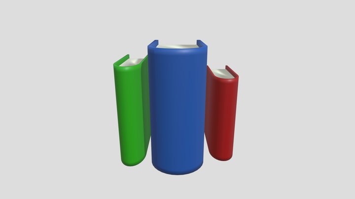 Low Poly Book Collection – Modelo 3D gratuito STL