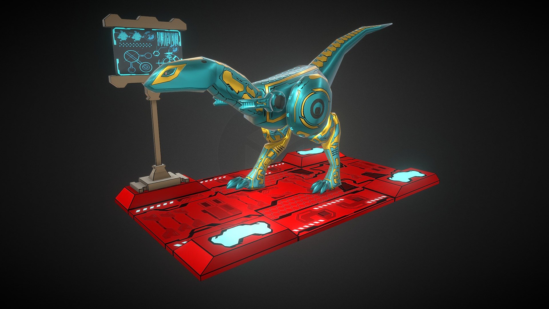 Low Poly Robot Raptor - Download Free 3D model by Satendra Saraswat ...