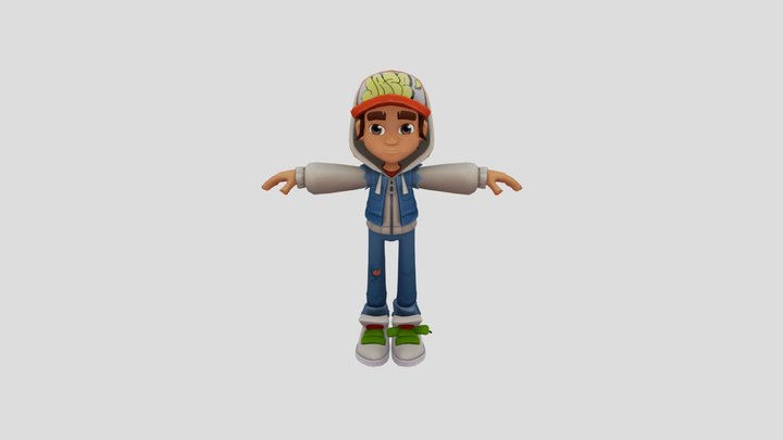 Jake Subway surfers city rigged 3D Model