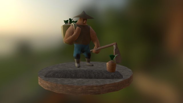 Carrot Farmer 3D Model