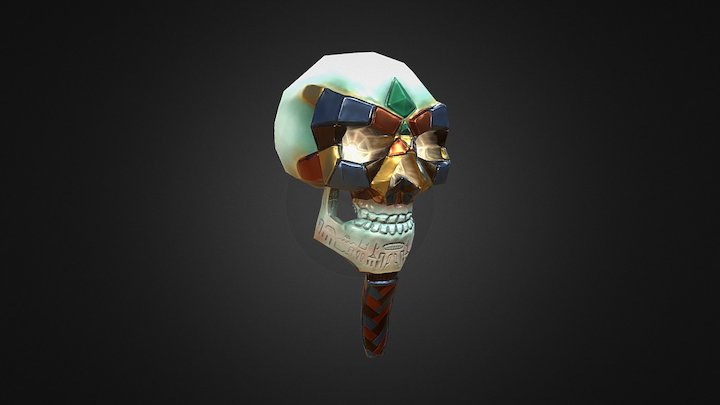B2C3 Lousberg Nathan Chara Design Skull3 Low 3D Model
