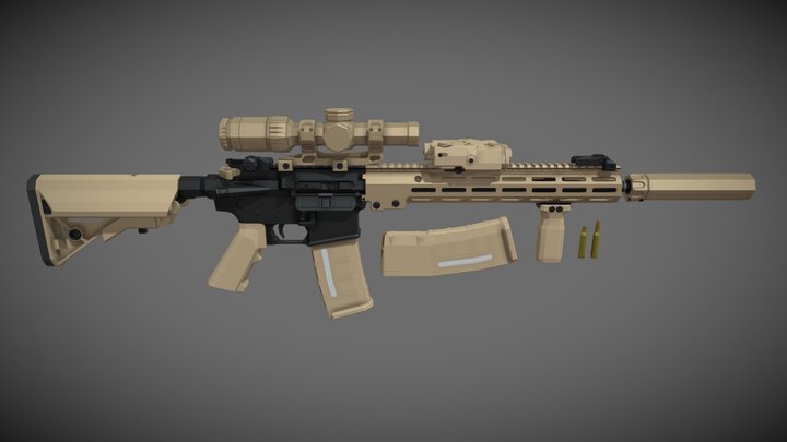 low-poly URG-I SOCOM 3D Model
